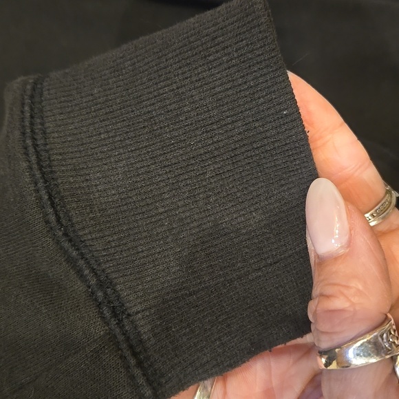 Victoria's Secret RARE Supermodel Essentials Black Zip Hoodie with Wing Detail - Picture 6 of 14